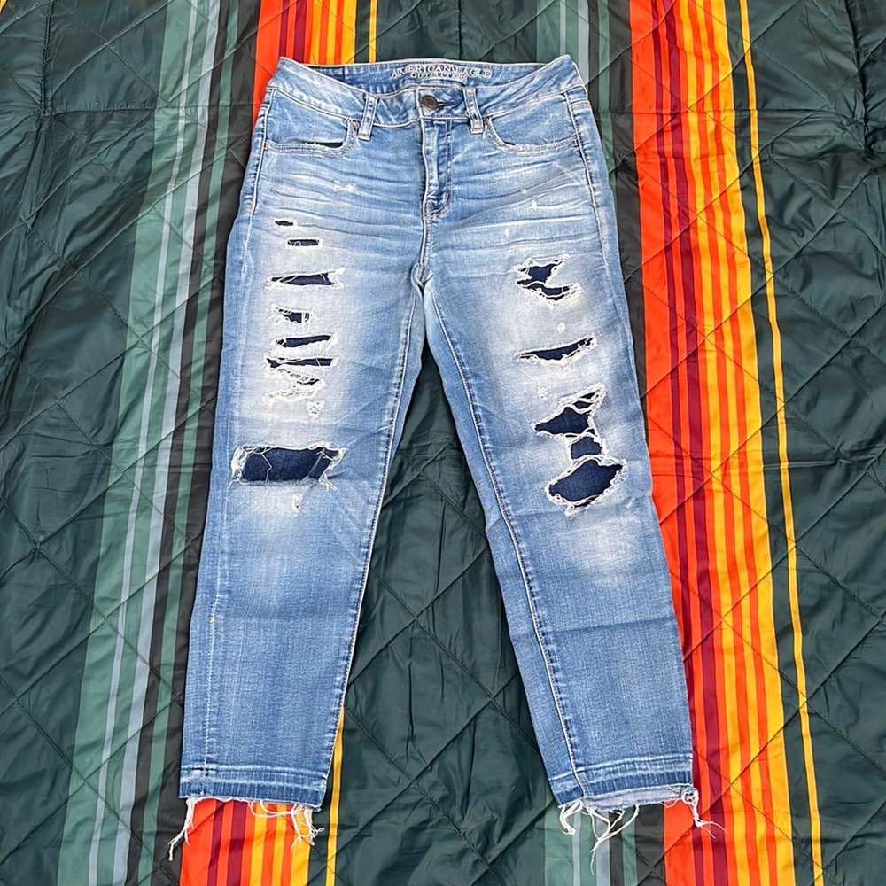 American Eagle Sz 4 High Rise Jegging Crop. Good condition